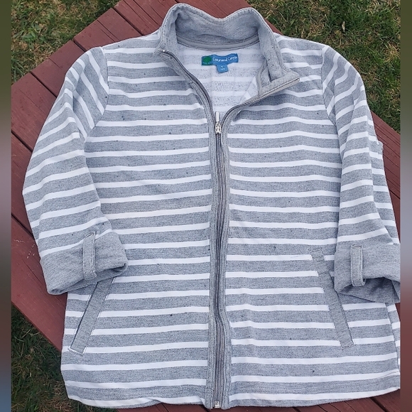 Women's Cottonwood Cayon Striped Zip-up Top - Picture 1 of 4